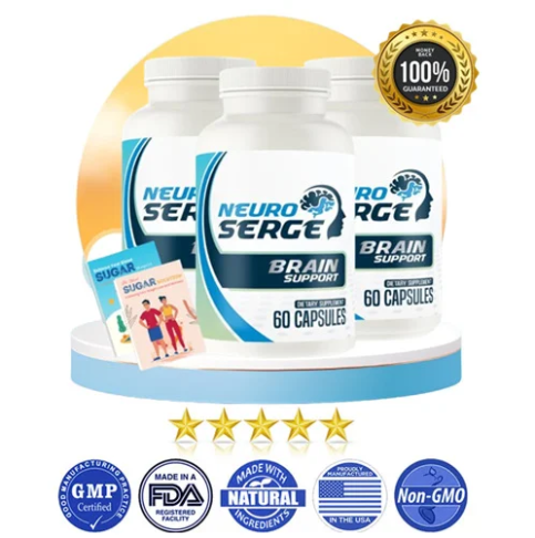 Neuro Serge brain support supplement bottle for memory, focus, and mental clarity